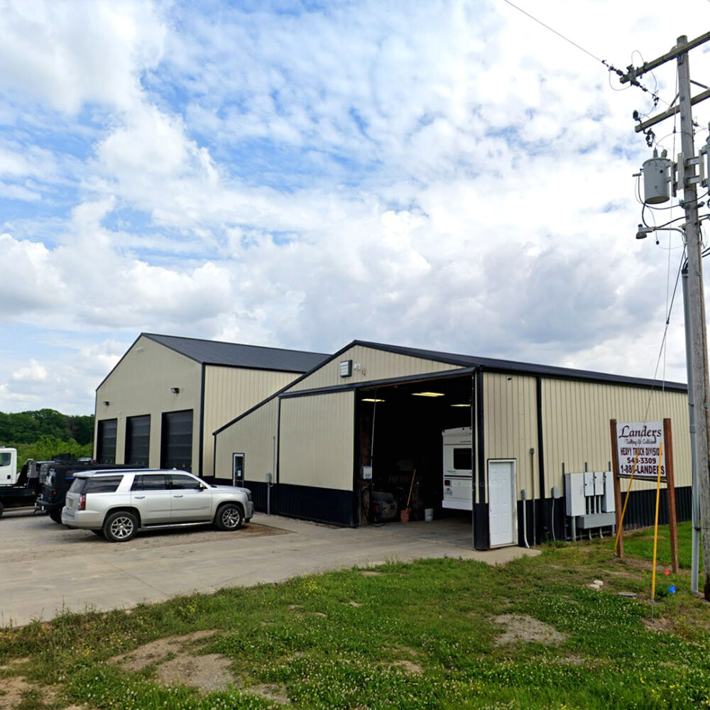 Exterior of Landers facility on Charelston Road in Salem