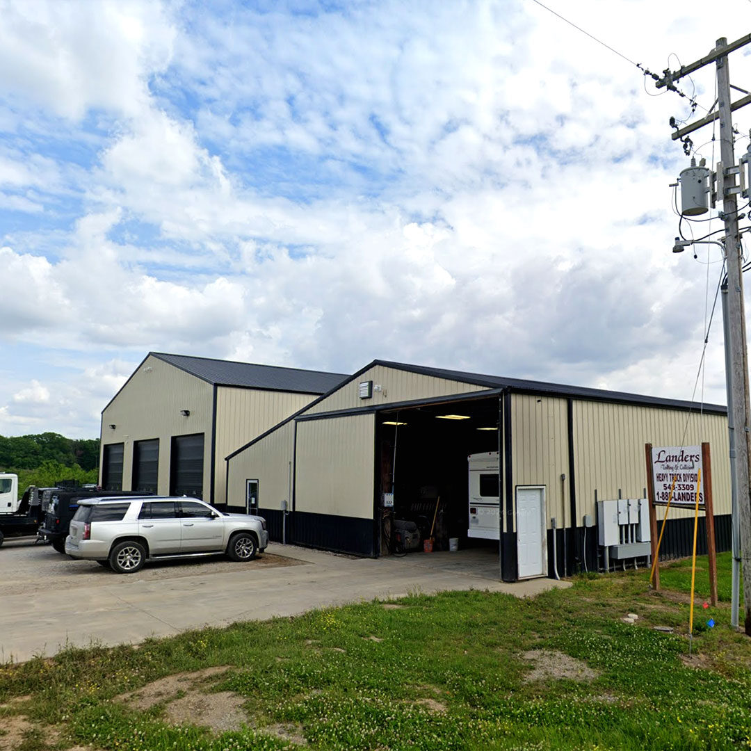 Exterior of Landers facility on Charelston Road in Salem