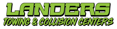 Landers towing and collision center logo